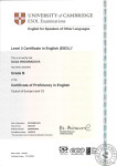 Димплом Кембриджского университета ESOL уровень носителя (proficiency) C2 — Есипова Ольга Андреевна