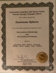 Certificate International Marketing and International Business in English — Галайда Анастасия Алексеевна