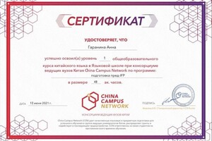 Диплом / сертификат №8 — Гаранина Анна Михайловна