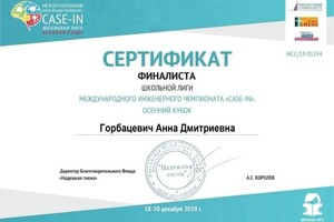 Диплом / сертификат №5 — Горбацевич Анна Дмитриевна