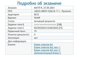 Результаты 3-х недельного интенсива перед ОГЭ по математике. — Горюшкин Сергей Сергеевич