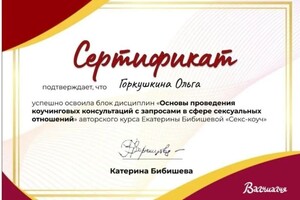 Диплом / сертификат №2 — Горкушкина Ольга Николаевна