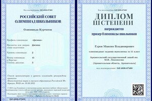 Диплом / сертификат №1 — Гуров Максим Владимирович