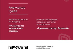 Диплом / сертификат №10 — Гусев Александр Анатольевич