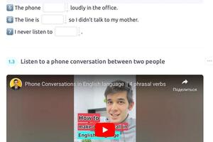 Работа с лексикой и просмотр видео на тему On the phone — Гусева Анна Алексеевна
