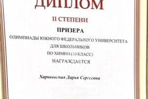 Диплом / сертификат №12 — Харьковская Дарья Сергеевна