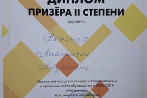 Диплом / сертификат №28 — Хоченко Анастасия Андреевна