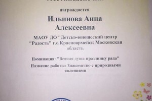 Диплом / сертификат №583 — Ильинова Анна Алексеевна