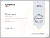 University of London Certificate — Исаева Полина Андреевна