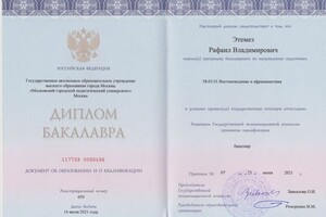 Диплом о высшем образовании — Этемез Рафаил Владимирович