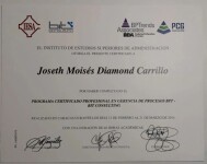 Диплом / сертификат №11 — Joseth Moises Diamond Carrillo