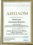 Диплом / сертификат №20 — Карлова Анастасия Игоревна