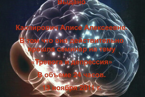 Свидетельство о прохождении семинара — Каспирович Алиса Алексеевна