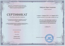 Диплом / сертификат №4 — Киброева Дарья Андреевна