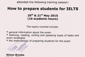 Сертификат How to prepare students for IELTS — Комышан Дарья Викторовна