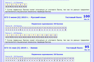 Результаты ЕГЭ, снимок экрана с сайта check.ege.edu.ru отсутствует, поскольку там данные о моих результатах уже не... — Коробков Степан Михайлович