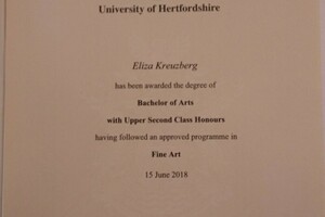 University of Hertfordshire, Bachelor of Arts — Крейцберг Элиза Александровна