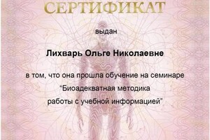 Диплом / сертификат №17 — Лихварь Ольга Владиславовна