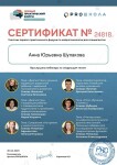 Диплом / сертификат №37 — Шулакова Анна Юрьевна