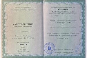 Диплом / сертификат №1 — Макарихин Александр Анатольевич