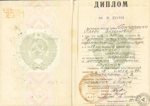 Диплом Курского государственного педагогического института (1989 г.) — Малынина Олеся Евгеньевна