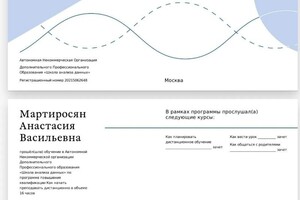 Диплом / сертификат №13 — Мартиросян Анастасия Васильевна