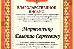 Диплом / сертификат №57 — Мартыненко Евгений Сергеевич