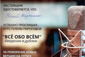 Диплом / сертификат №73 — Мартыненко Евгений Сергеевич