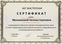 Диплом / сертификат №16 — Мельникова Наталья Сергеевна