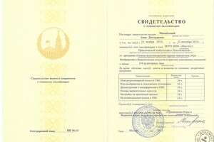 Свидетельство о повышении квалификации, Основы мультимодальной терапии творчеством. — Михайлова Анна Дмитриевна