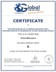 Сертификат TEFL/TESOL, grade A. — Миломаева Полина Андреевна