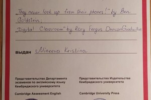 Диплом / сертификат №3 — Минеева Кристина Юрьевна