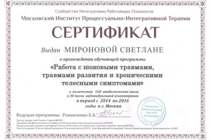 Диплом / сертификат №8 — Миронова Светлана Александровна