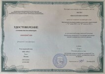 Диплом / сертификат №8 — Митин Николай Николаевич