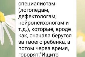 Отзыв. Рекомендация маме продолжать и не сдаваться. — Наймушина Светлана Михайловна