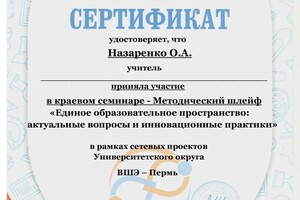 Диплом / сертификат №2 — Назаренко Ольга Александровна