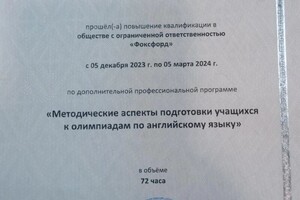 Диплом / сертификат №9 — Небеснюк Татьяна Александровна