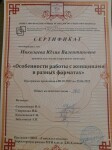 Диплом / сертификат №4 — Николаева Юлия Валентиновна