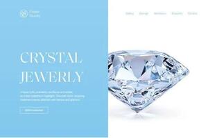 Проект Crystal Jewerly, первый экран лендинга — Шевченко Алиса Игоревна