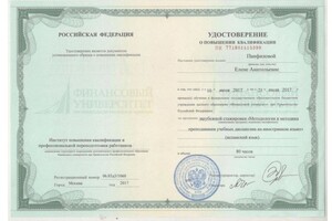 Диплом / сертификат №11 — Панфилова Елена Анатольевна