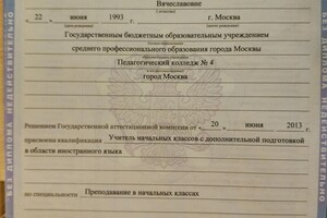 Диплом о среднем профессиональном педагогическом образовании — Перфилова Нина Вячеславовна