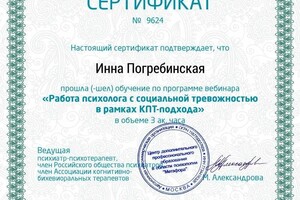 Диплом / сертификат №13 — Погребинская Инна Ильинична