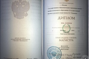 Диплом магистратуры по направлению Филология — Данилова Анастасия Николаевна