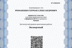 экспертный уровень выполнение работы МЦКО — Романенко Герман Александрович