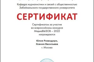 Диплом / сертификат №30 — Розендорн Юлия Леонидовна