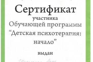 Сертификат о прохождении повышения квалификации по теме \