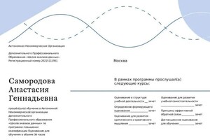 Диплом / сертификат №7 — Самородова Анастасия Геннадьевна