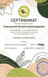 Диплом / сертификат №33 — Самыкина Оксана Александровна