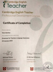 Сертификат Cambridge English Teacher Professional Development Courses — Семина Вера Викторовна