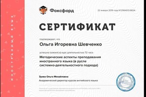 Диплом / сертификат №17 — Шевченко Ольга Игоревна